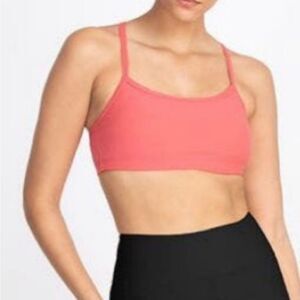 Johnny Was Calme Endurance Cross Back Sports Bra in Coral. Size Medium. NWT!